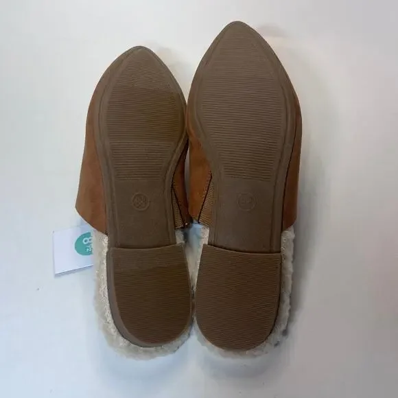 Universal Thread Zuri Flats Easy On Off Slides Cognac Brown Women's Size 8.5 - Picture 8 of 8